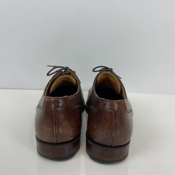 Peal And Company Brooks Brothers Split Toe Oxford Shoes Leather Brown Mens 10